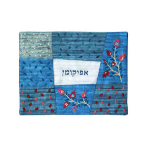 כיסוי אפיקומן - אפליקציה + רקמה - כחול
