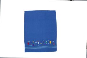מגבת מטבח + רקמה 60*45 ס"מ חמסות וברכות - כחול